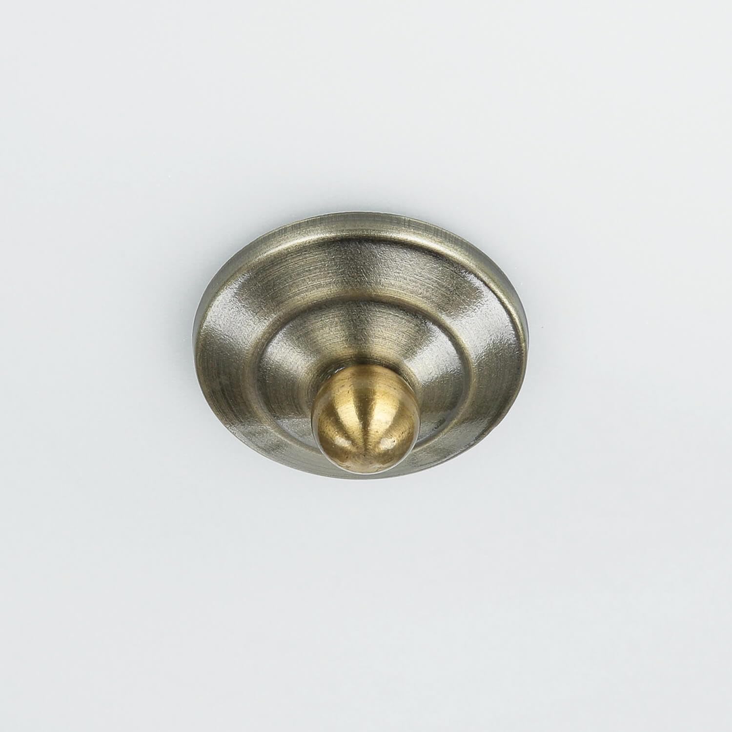 Licht-Erlebnisse Deckenleuchte Badezimmer Ø 35 cm H: 16 cm IP44 in Messing Antik Weiß 2x E27 Glas Metall Jugendstil Deckenlampe Badezimmerleuchte