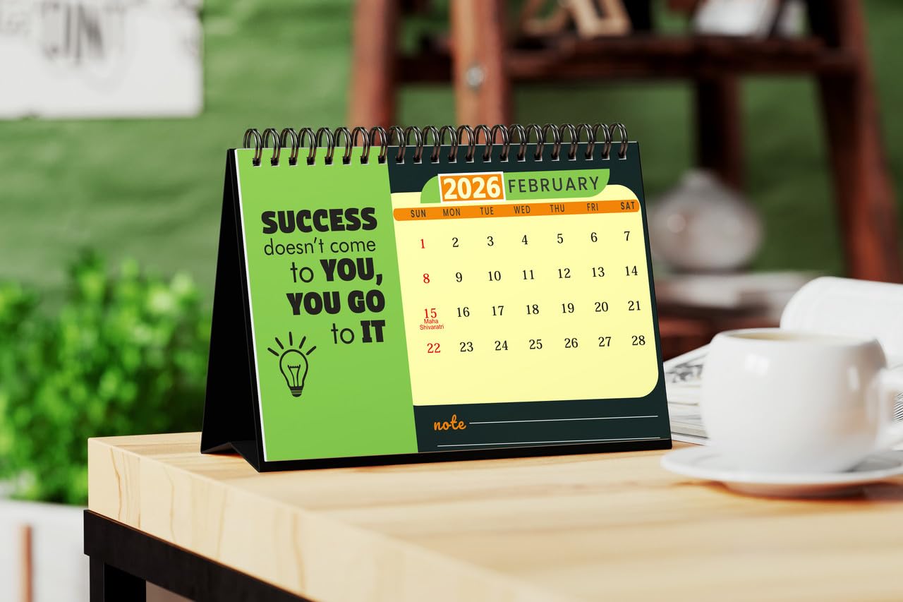 Accuprints Calendario motivazionale 2024 per scrivania, ufficio, casa, tavolo, Capodanno, da appendere, per bambini tutto l'anno, studenti che pianificano nuove citazioni (RM)