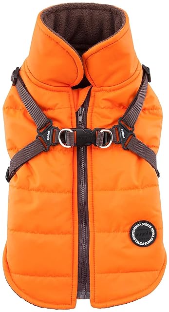 Puppia Mountaineer - Abrigo de Invierno para Perro con arnés Integrado, sin tirones, para Clima frío…