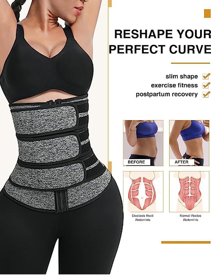 Miniatura 2 de Corsé Top Sudor Cintura Entrenador De Neopreno Para Mujeres Hombres Cincher Cuerpo Shaper Para Pérdida De Peso