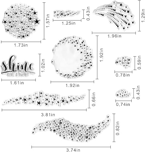Miniatura 10 de 4 sellos transparentes de fondo de pared para hacer tarjetas y decoraciones de álbumes de fotos, sellos de goma transparente para pared limitadora