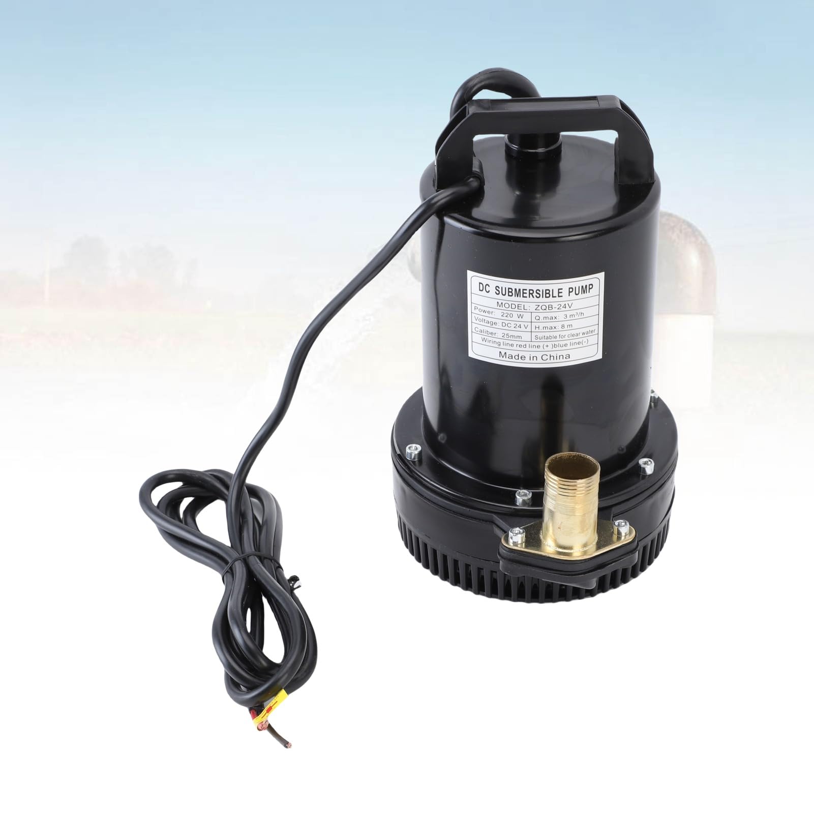 Bomba Sumergible de Corriente Directa, Bomba Utilitaria de Acero Inoxidable de 220 W con Elevación de 26 Pies para Jardinería e Riego
