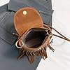 TIAASTAP Kleine Handtasche mit Quaste - Hippie Kostüm Damen Crossbody Bag - Boho Tasche Y2K Vintage 70er Mode Umhängetasche - Flower Power Accessoires #3