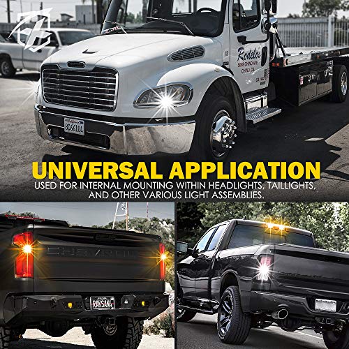 image for Xprite White Amber LED Hideaway Strobe Lights Kit 20 Flashing Patterns