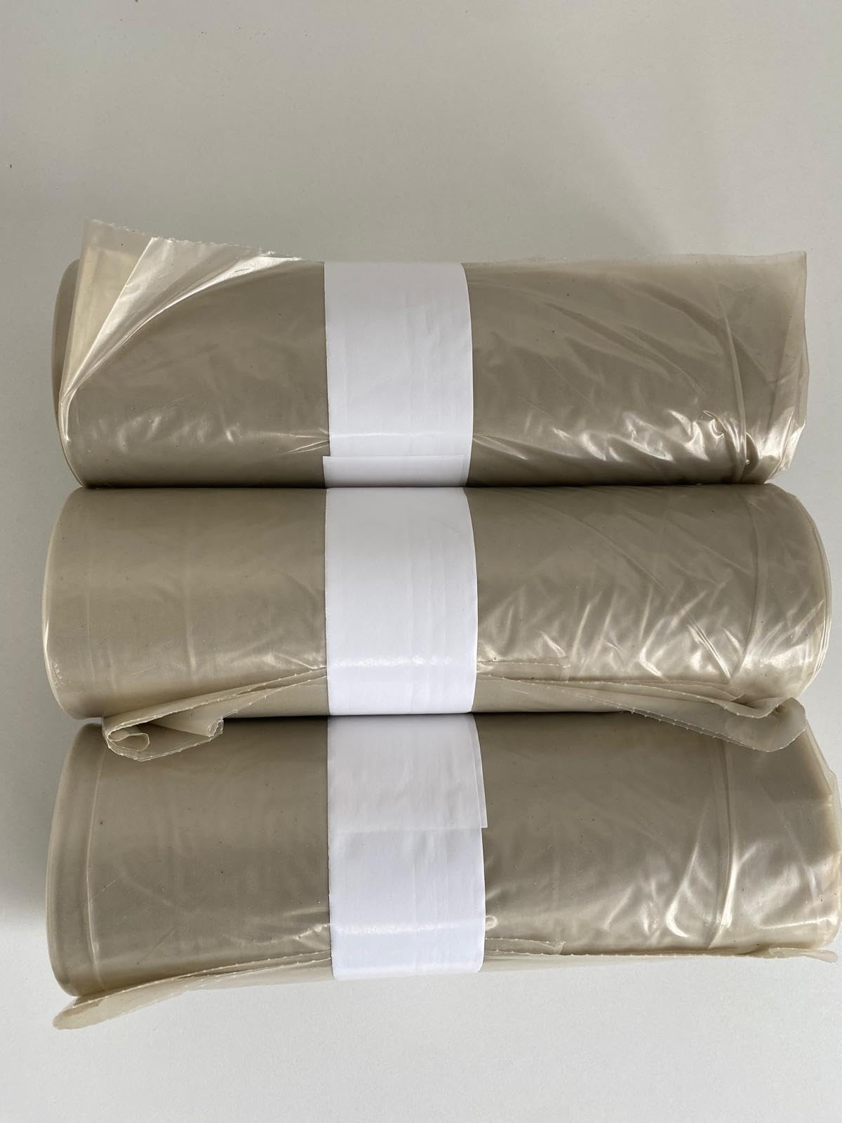 Sacchi Pattumiera Neutri 90x120 cm - Sacchi per Spazzatura Grandi e Resistenti - Sacchi Trasparenti Riciclabili - 120 Pezzi (12 Rotoli x 10 Sacchi)