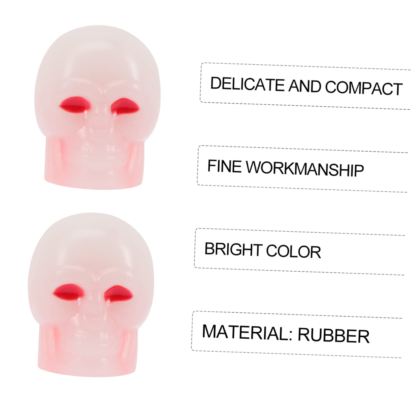 SOLUSTRE 160pezzi Tappi Valvola Fluorescenti Forma Di Teschio Per Auto Biciclette Facili Da Installare Design Unico e Durevoli Accessori Per Decorazione Veicoli