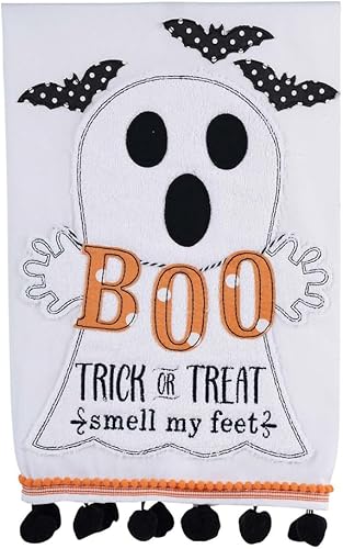 Boo - Toallas de cocina de Halloween de truco o trato, 19 x 25 pulgadas, toallas de mano de Halloween de diseño original para cocina, toalla de mano