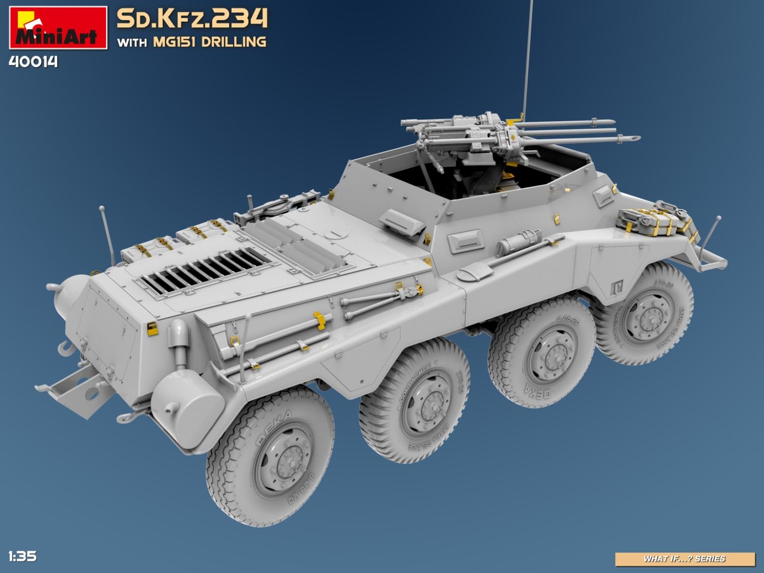 Miniart 40014 1:35 DT. SD.Kfz.234 m. MG151 Perforación - reproducción Fiel, modelismo, Kit de plástico, Manualidades, Hobby, Pegar, modelismo, ensamblar