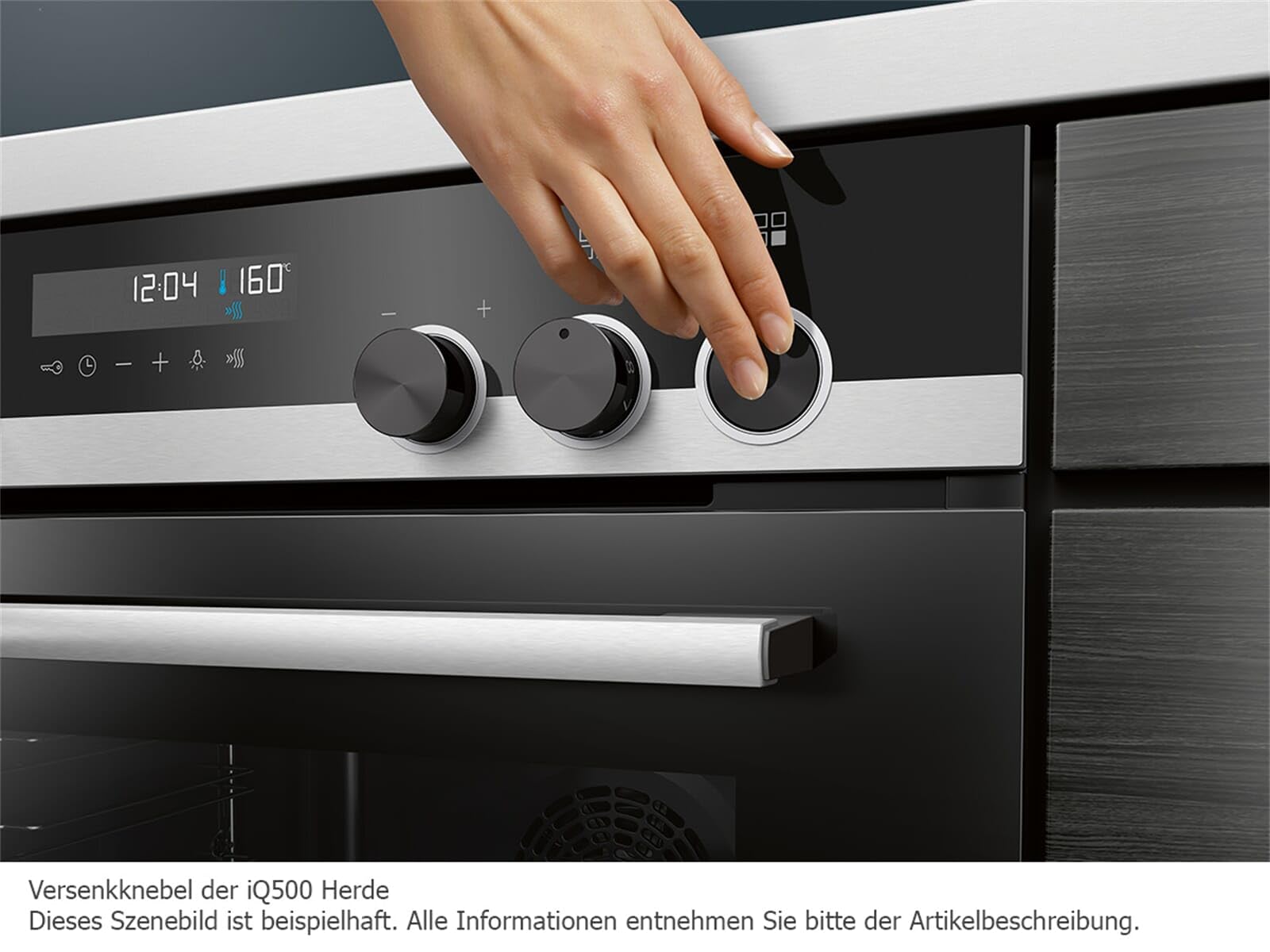 Siemens HE517ABS1 Backofen (Elektro, Einbau), 59.4 cm, Klapptür, Vollglas-Innentür, Edelstahl