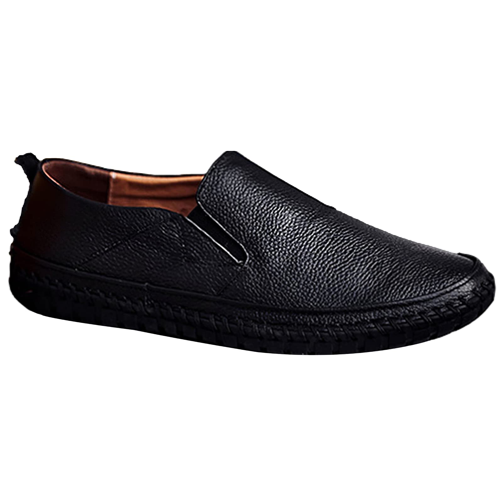 rismart Mokassin Herren Komfort Fläche Halbschuhe Leder Schlüpfen Bootsschuhe Schuhe Hausschuhe