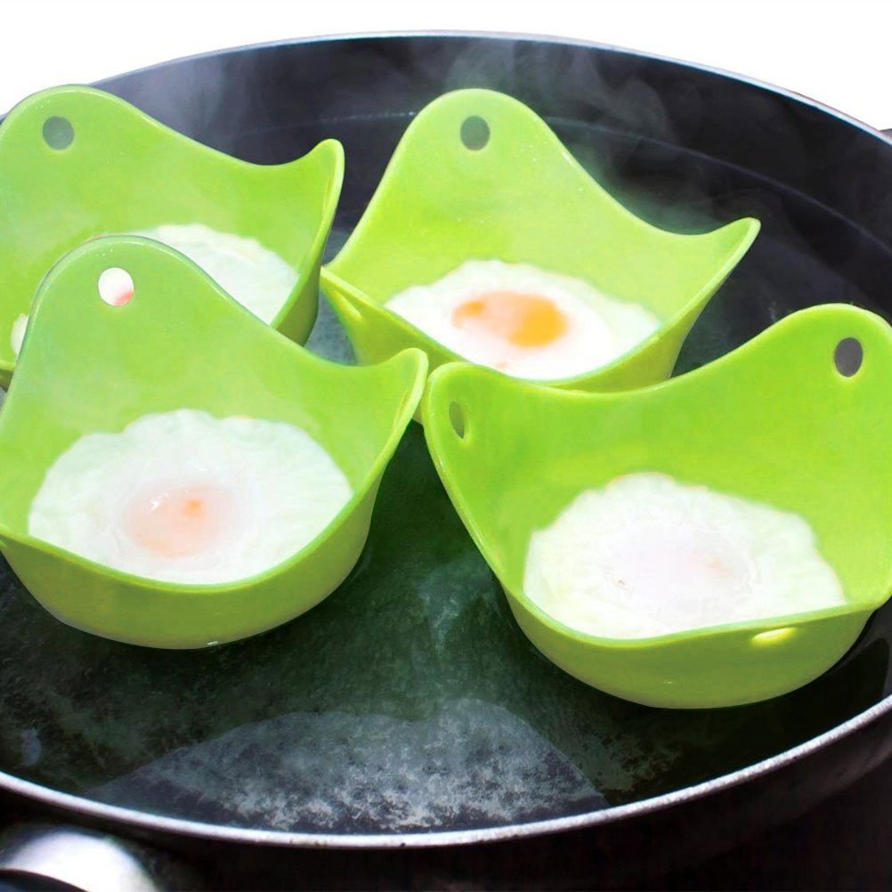 Buy Twinkling Stars 4 Pack Silicone Egg Poachers Steamer Light Green