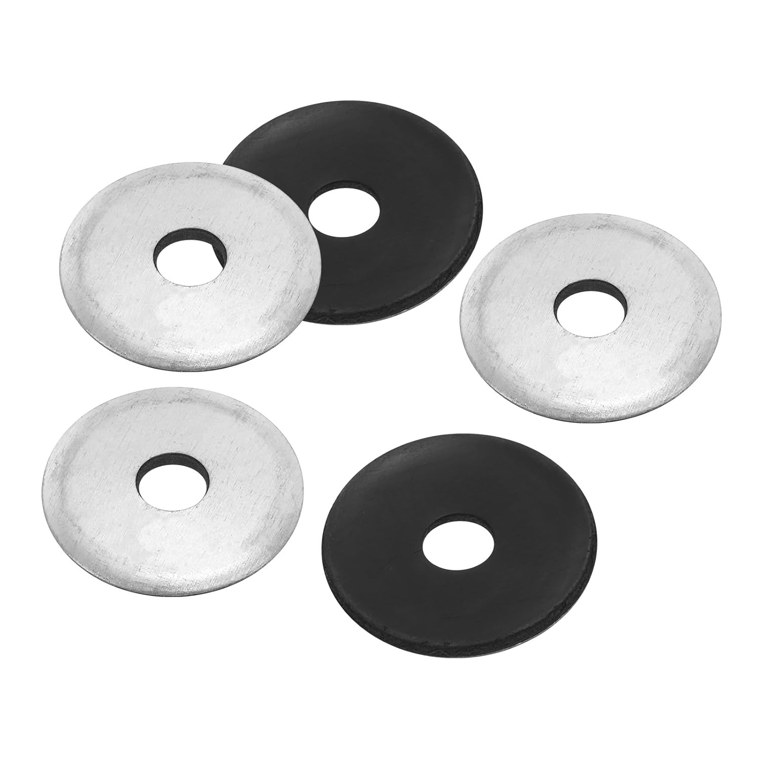 PATIKIL 3/8" x1 1/2" EPDM Bonded Sealing Washers, 80 Pieces Galvanized Neoprene Rubber Backed Screw Gasket for Industrial Home Machinery Ships Roof