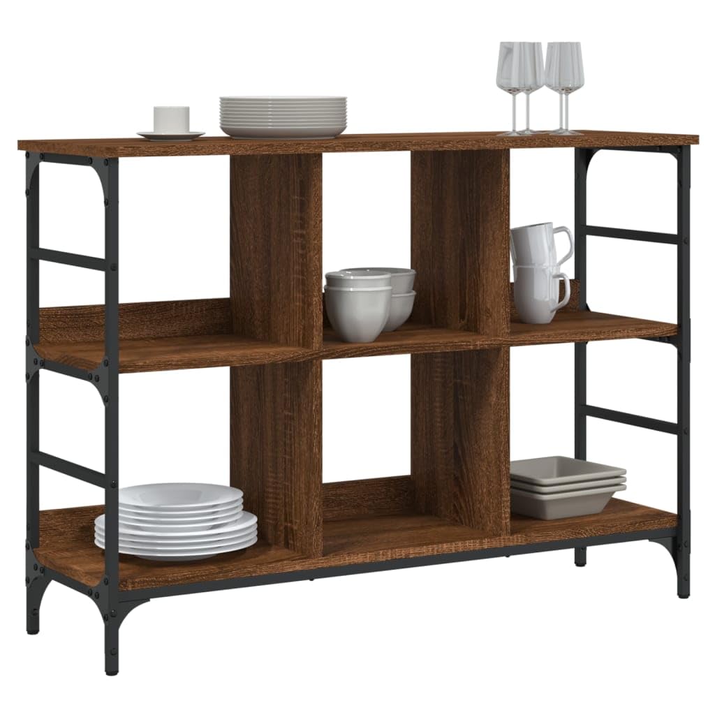 Credenza marrone effetto rovere, 102 x 32 x 73,5 cm