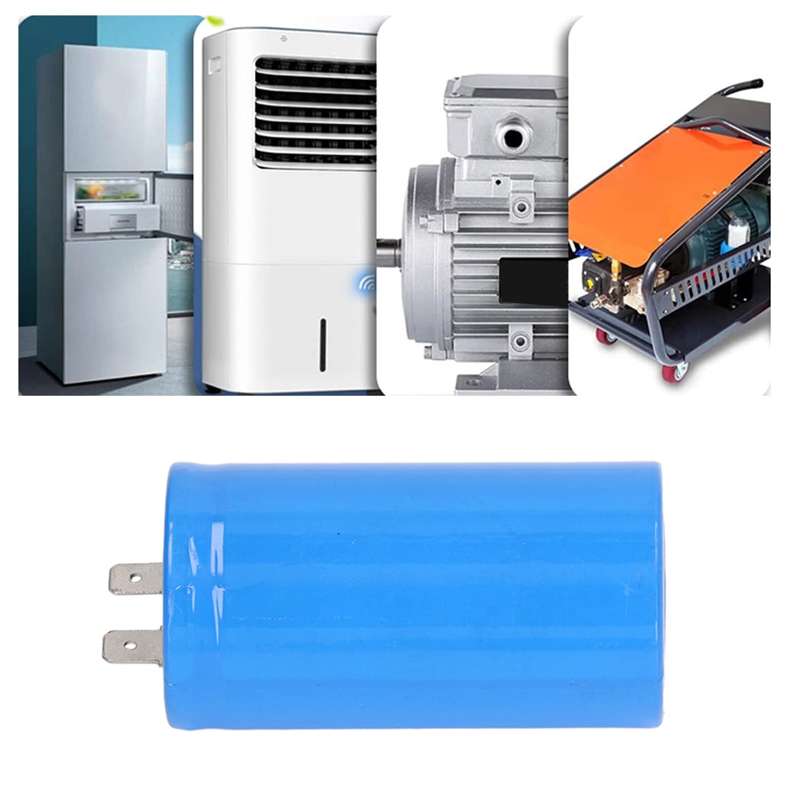 2 Pin Motor Capacitor, 25Uf 450VAC Washer Run Capacitor