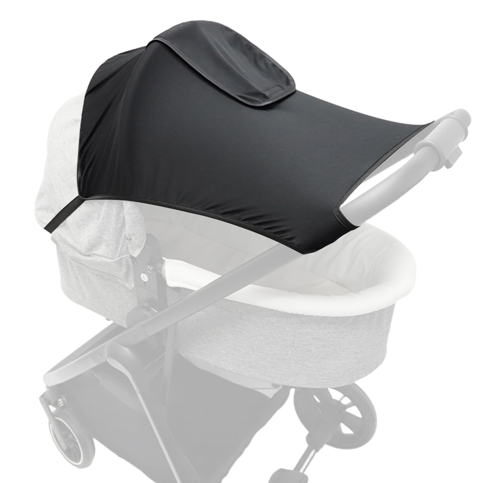 FEMONGY sonnensegel kinderwagen uv schutz 50+ kinderwagen sonnensegel - sonnenschutz kinderwagen, sonnenschutz für kinderwagen, sonnensegel buggy mit Sichtfenster, Einfache Montage, Schwarz