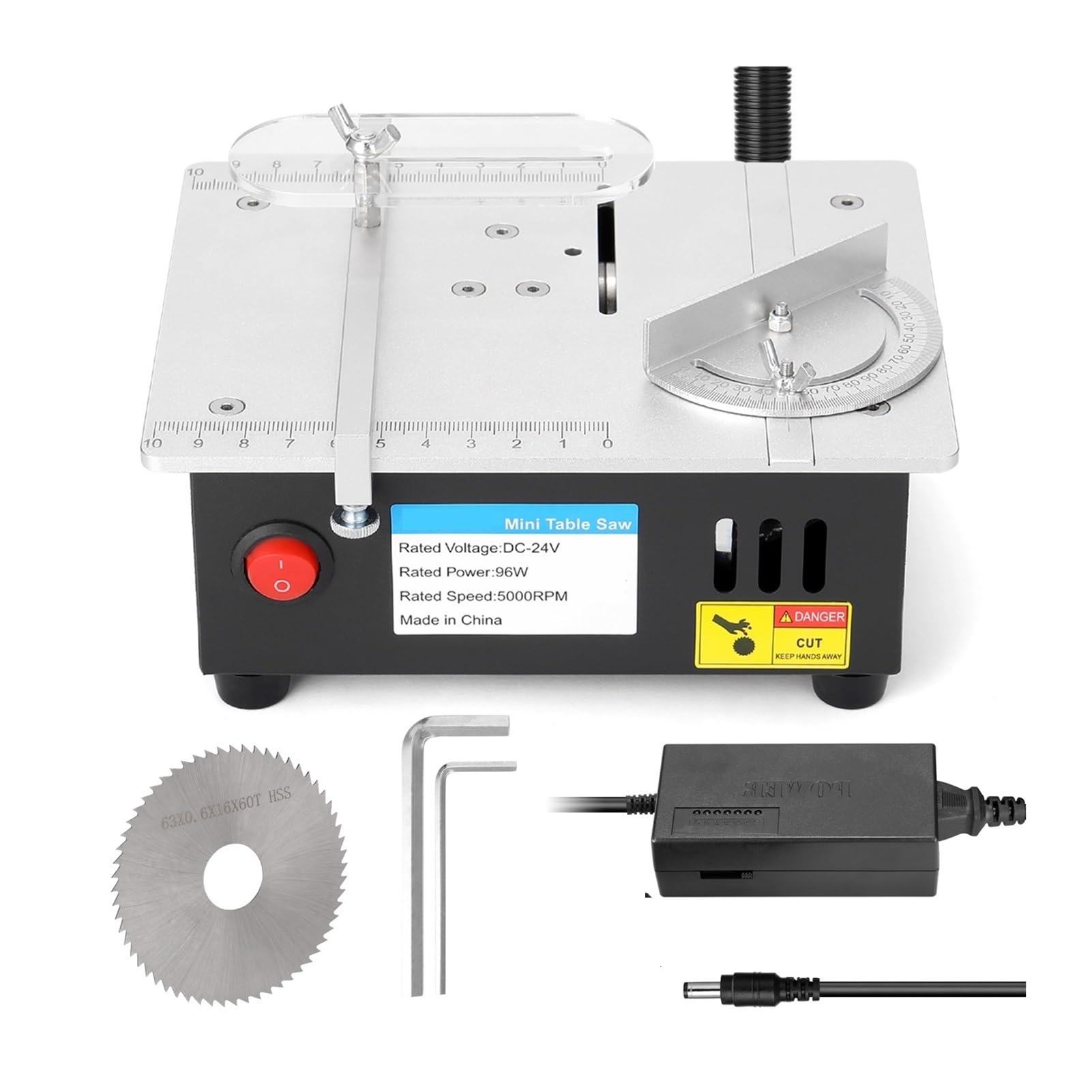 Mini-Multifunktions-Tischkreissäge, elektrische Tischkreissägen, kleine Haushalts-DIY-Schneidwerkzeug, Holzbearbeitungsbank, Drehmaschine Für den Heimwerkergebrauch(S-2 Set)
