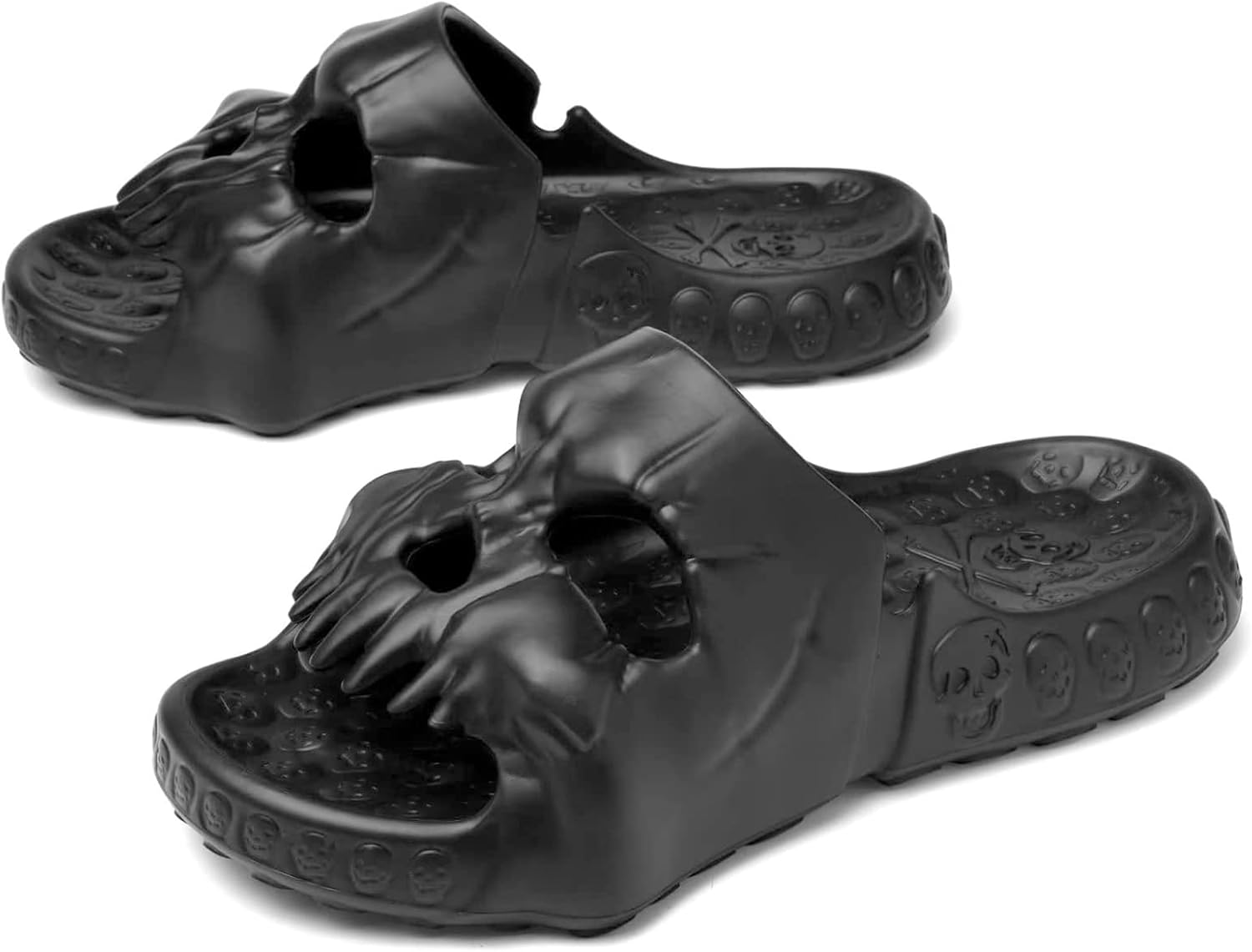 Amazon.com | Asifn Skull Slides Shower Slippers Women Men House Funny Creative Sandals EVA Thick