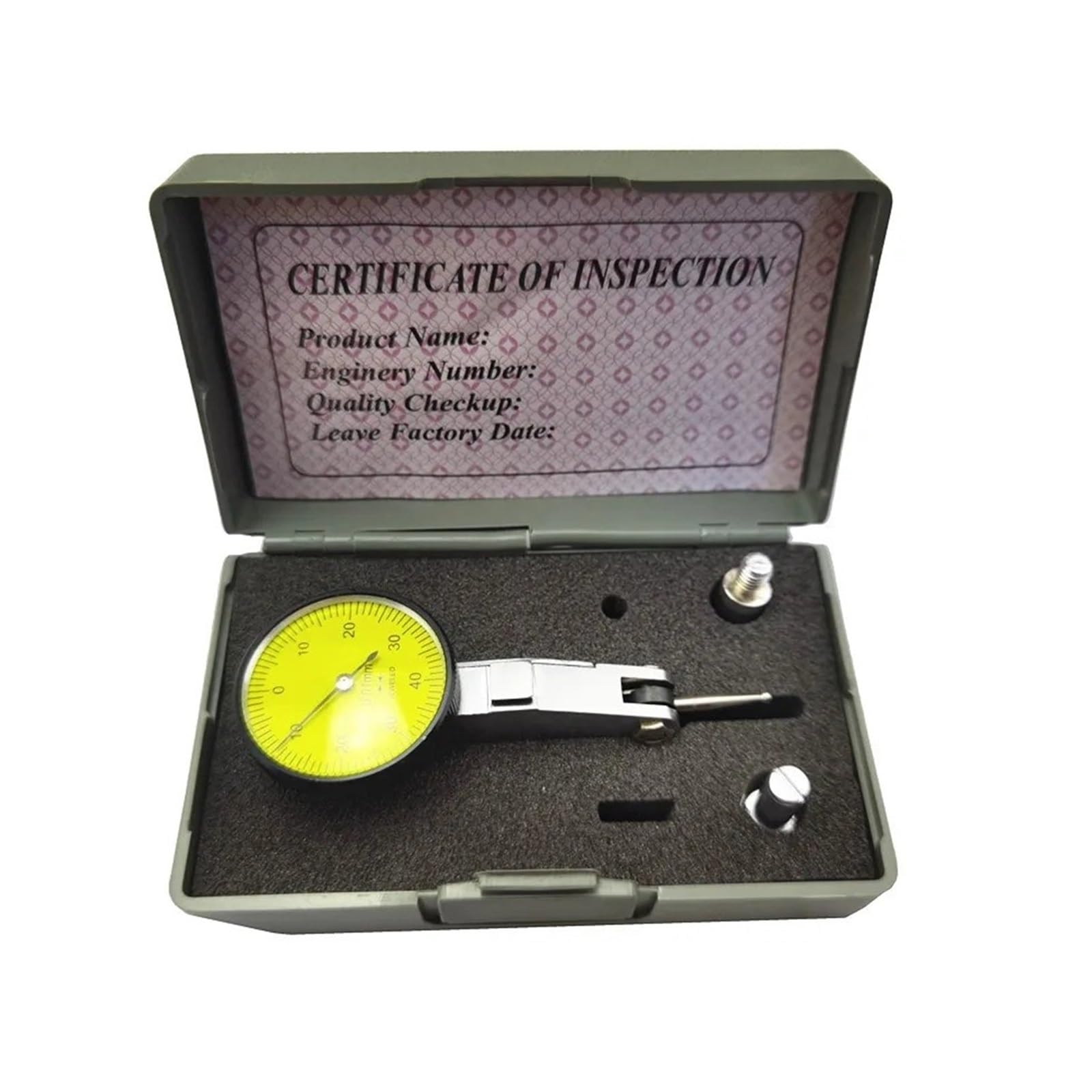 Indicador de Dial de Nivel de 0-0,8mm, Herramientas de Medida micrométrica, indicador de Tipo Hora, comparador, indicador de Dial de Reloj, calibración de Equipo(with Box)