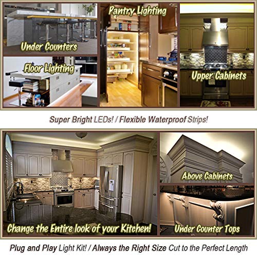 Biltek LK-SC-72 White On/Off Switch Control Kit (6' Feet Cool 114 LEDs Light Smd3528 110V Plug) - Thumbnail 3