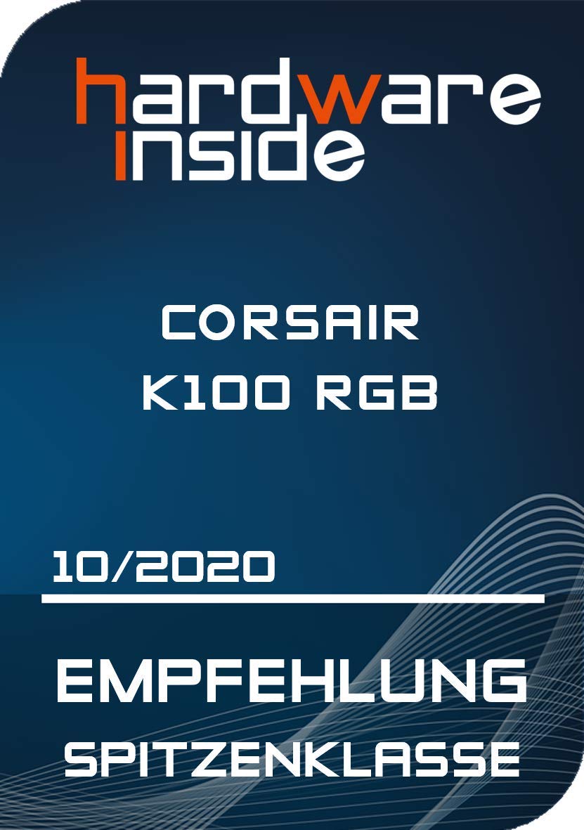 CORSAIR K100 RGB Optisch-Mechanische Gaming-Tastatur OPX Linear PBT Double-Shot QWERTZ DE Schwarz