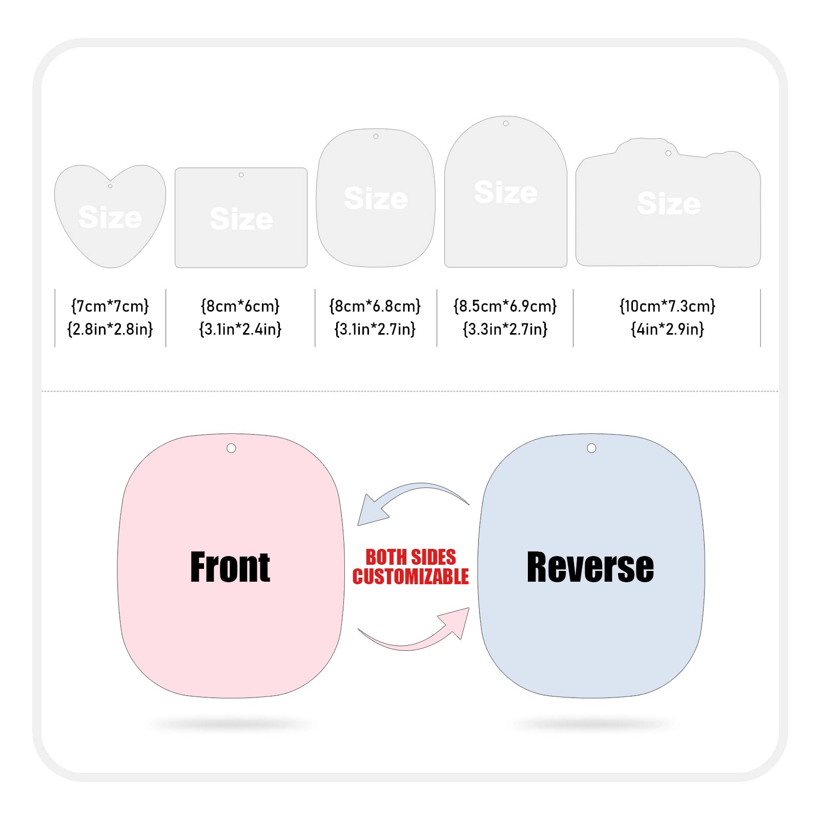 Personalized Air Freshener For Car Custom Air Freshener for Car with Text/Photo (Vertical square1)