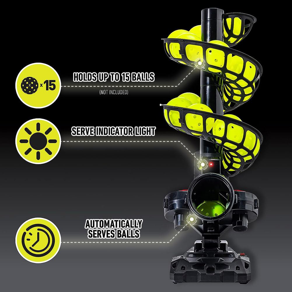 Máquina lanzadora automática de Pickleball, lanzador portátil de Pickleball, lanzador para práctica de Pickleball, servidor de pelotas, equipo de entrenamiento de Pickleball, para todos los amantes