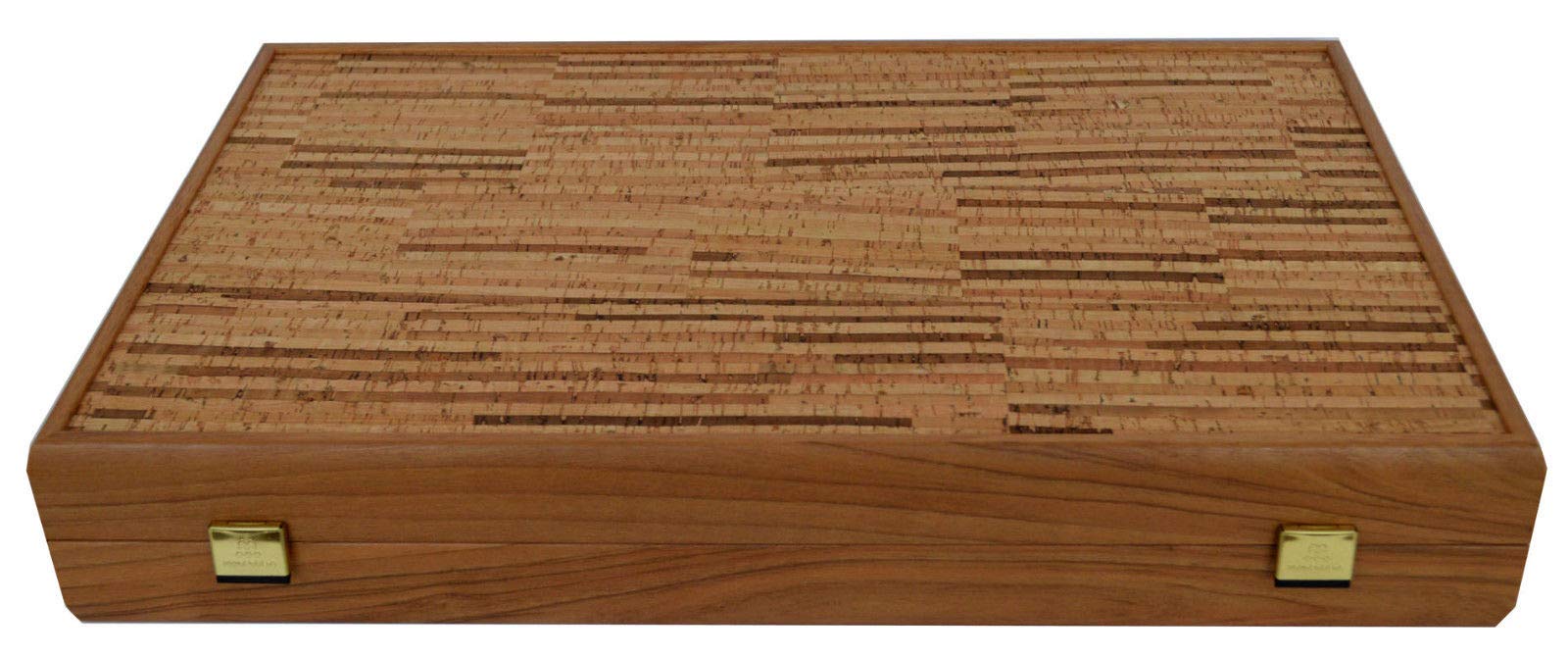 Natural Cork Backgammon Set - Gift for Wine Lovers - Olive Wood Chips