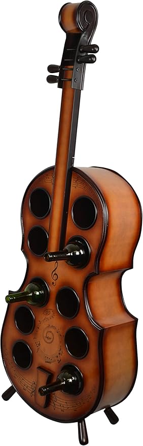 Estante para Vino con Forma de Cello de Madera para 10 Botellas miniatura 3