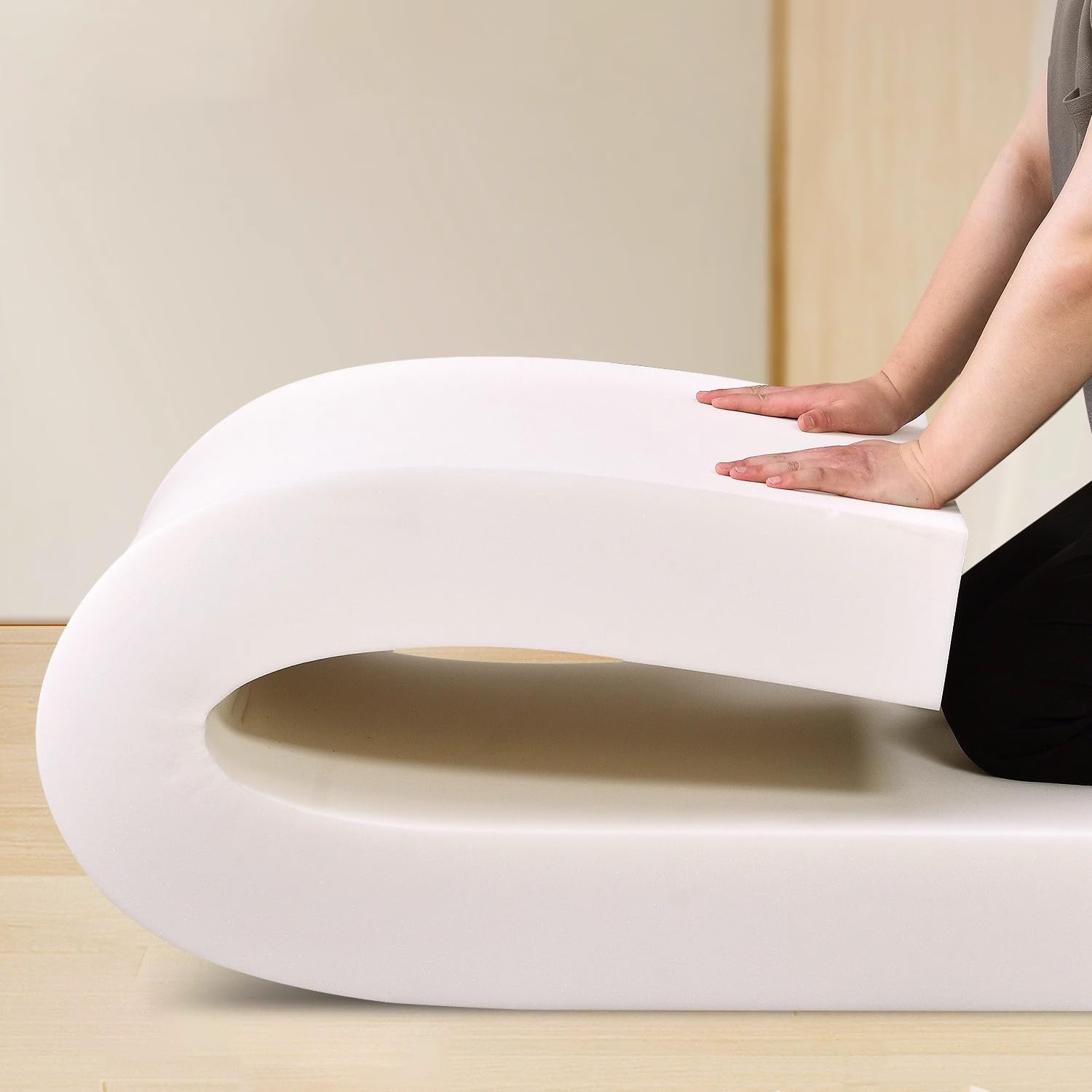Espuma para Tapicería Blanco, Plancha de Espuma a Medida Densidades 50kg/m³, Espuma Multiusos para Tapizar, Ideal Como Repuesto de Cojín de Sofá, Asientos (Espesor 8-120x40cm)
