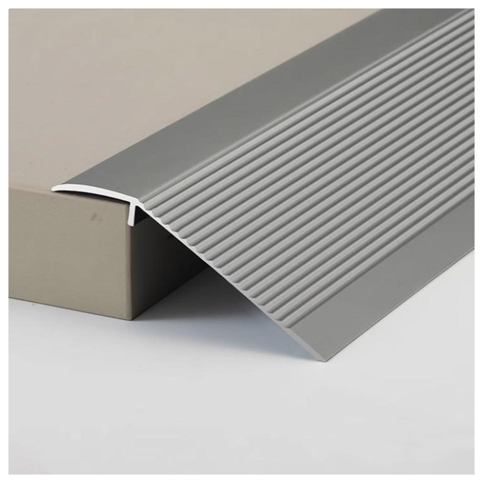 Xyueru Grey Aluminum Floor Transition Threshold Strip,Floor Transition Entry Ramp,Non Slip Threshold Strip Doorway Flooring Reducer For Large Drop High 25Mm/55Mm(Grey)