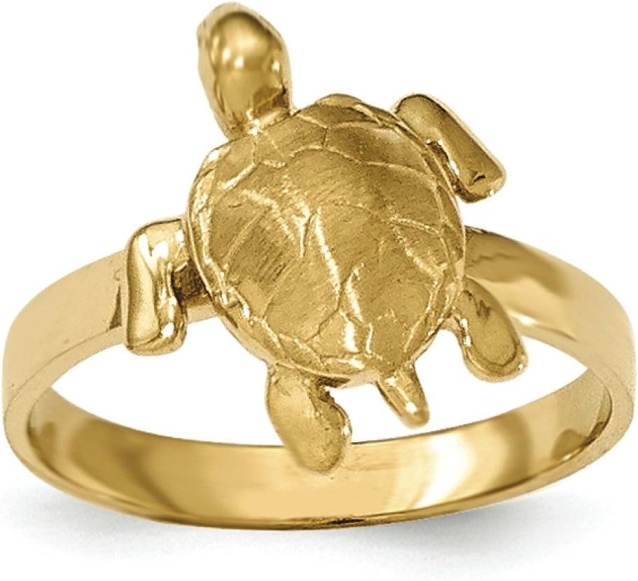 14K Yellow Gold Sea Turtle Ring