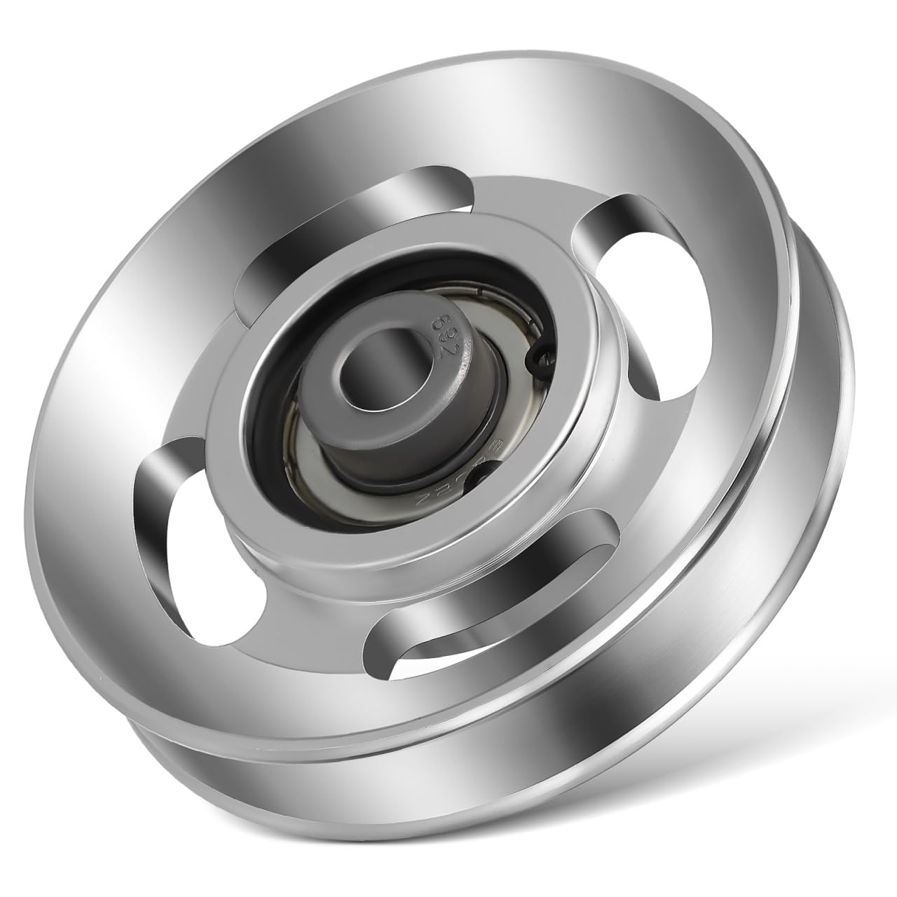 SEWACC Gym Workout Pulley Wheel Universal Aluminium Alloy Bearing Pulley Wheel for Cable Machine Fitness Equipment