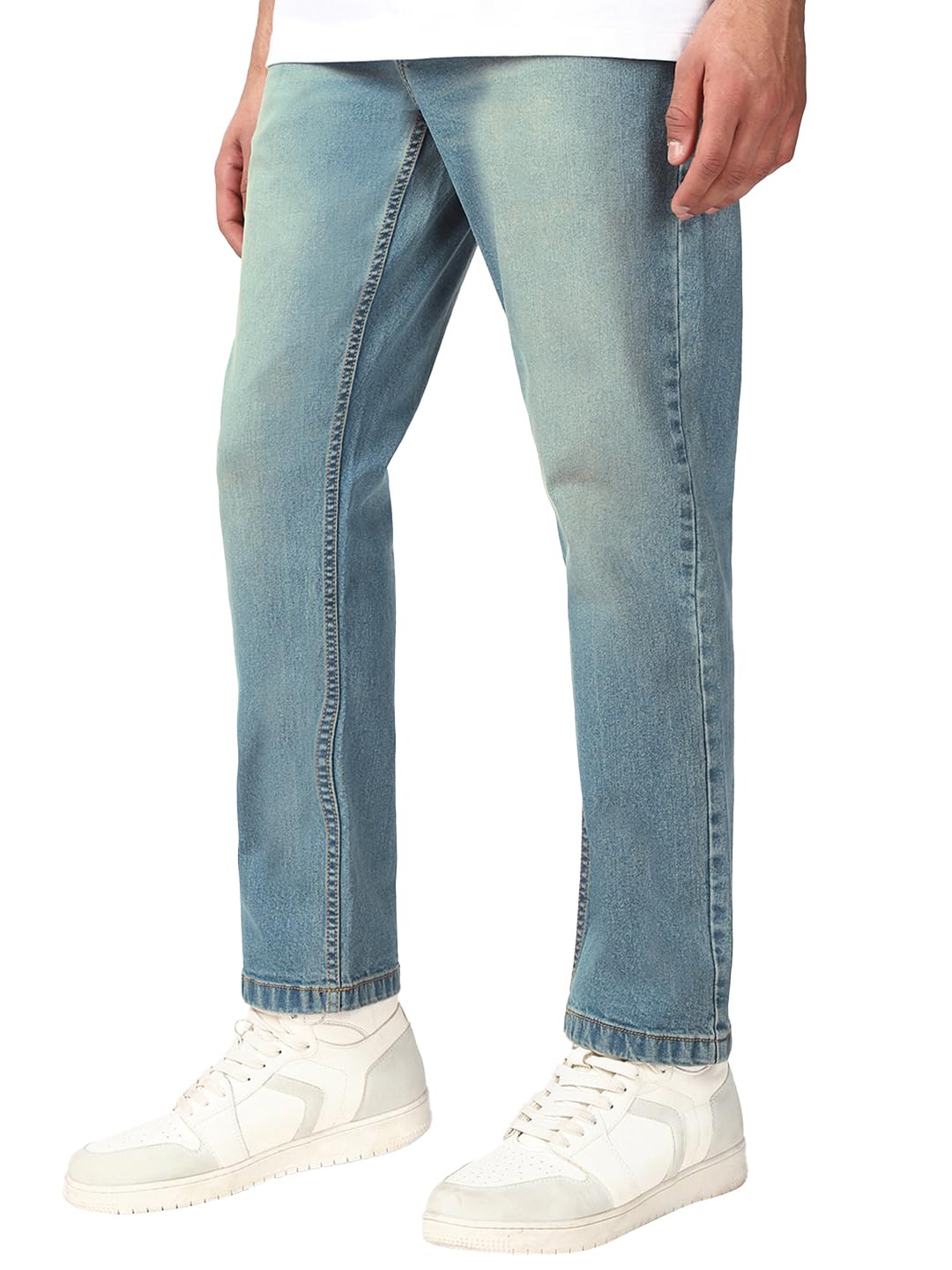 bewakoof Men's Slim Straight Fit Jeans-picture-33