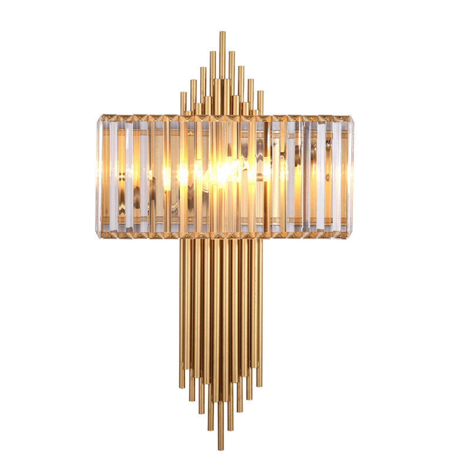 MOSSODOR E14 Modern K9 Crystal Mirror Stainless Steel Wall Lights Wall Lamps Sconce Night Light Lamps Fixtures Lights for Hallway Bedside Living Room - 90cm