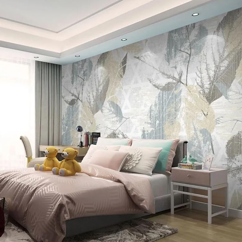 Peinture murale feuilles grand format salon chic 400x280 - 4