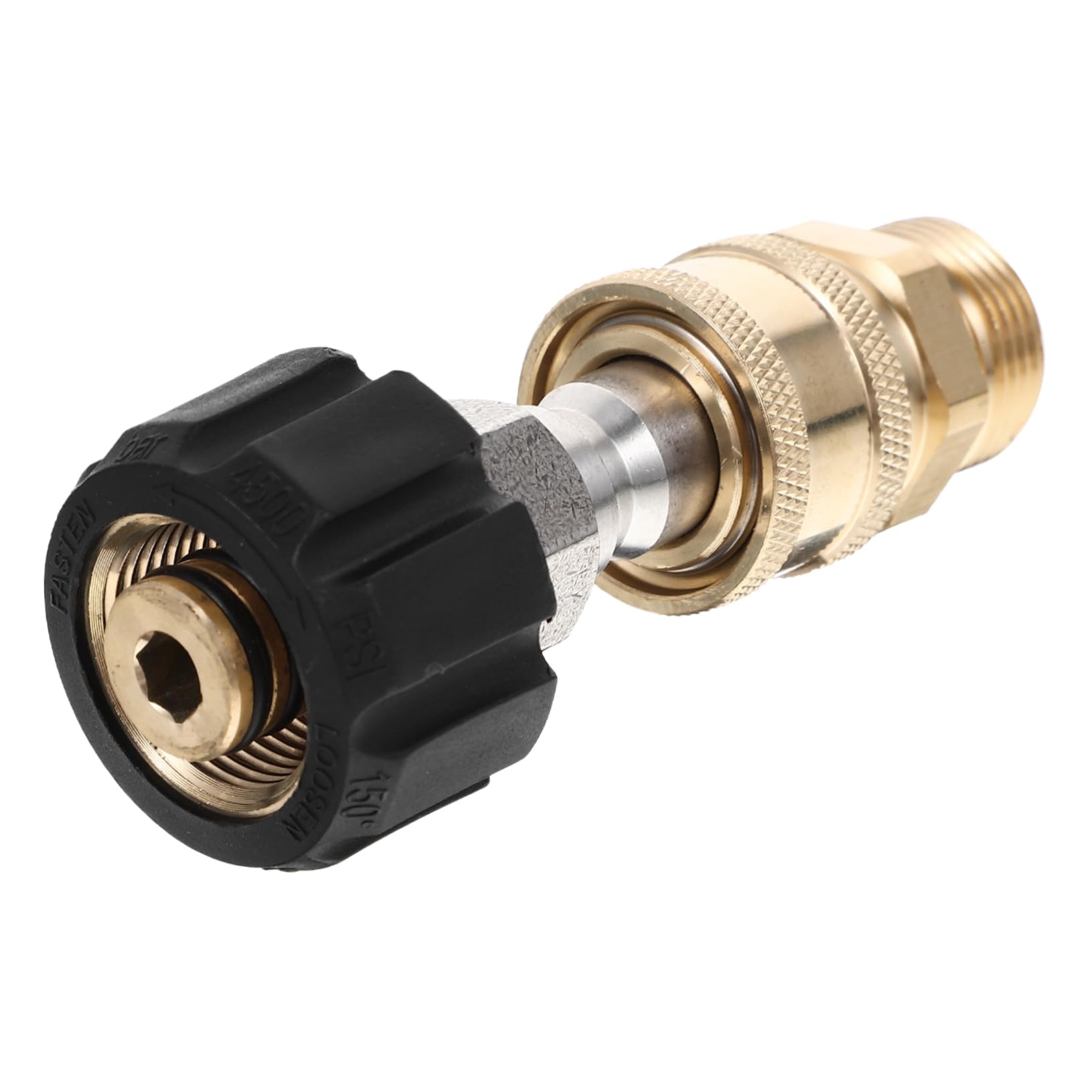 Abaodam 3 Juegos Adaptador Alto Conector Varita mágica Fuerza guarniciones Consejos Masculino enchufar arandela conectar Accesorios de Limpieza para Coche latón Golden