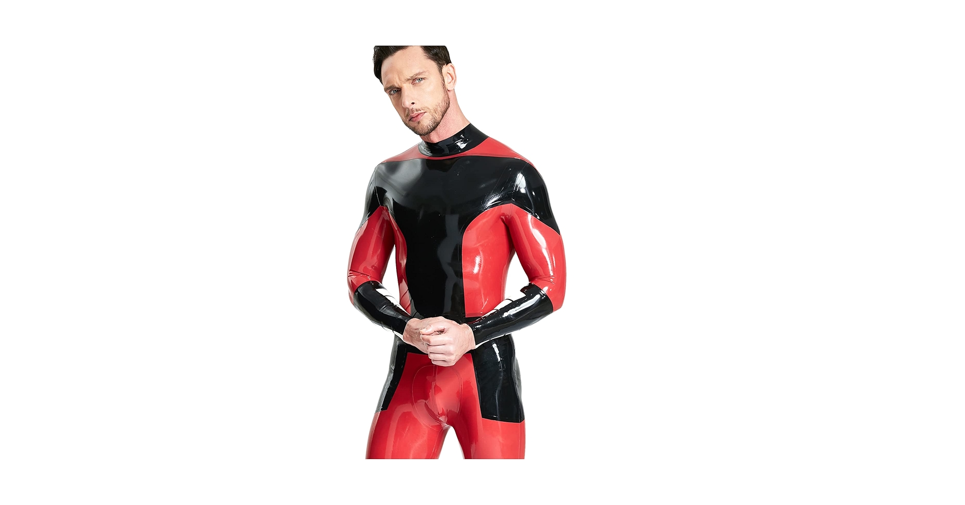 Amazon.co.jp: 男性キャットスーツラテックスキャットスーツ