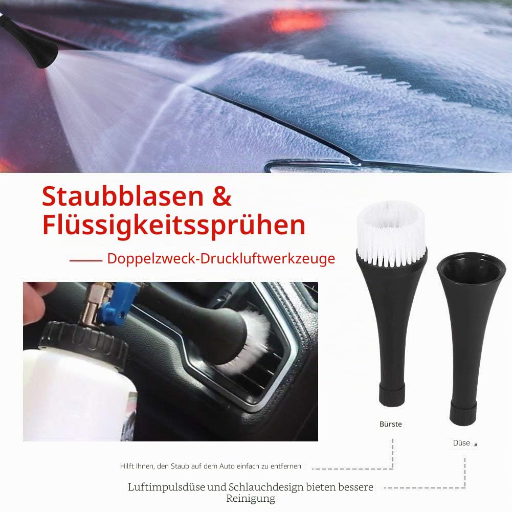 Automatischer Waschpistole Reinigungspistole Hochdruck Waschpistole Druckluft für Auto KFZ Einstellbarer Luftdruck (8 Atmosphärendruck erforderlich)