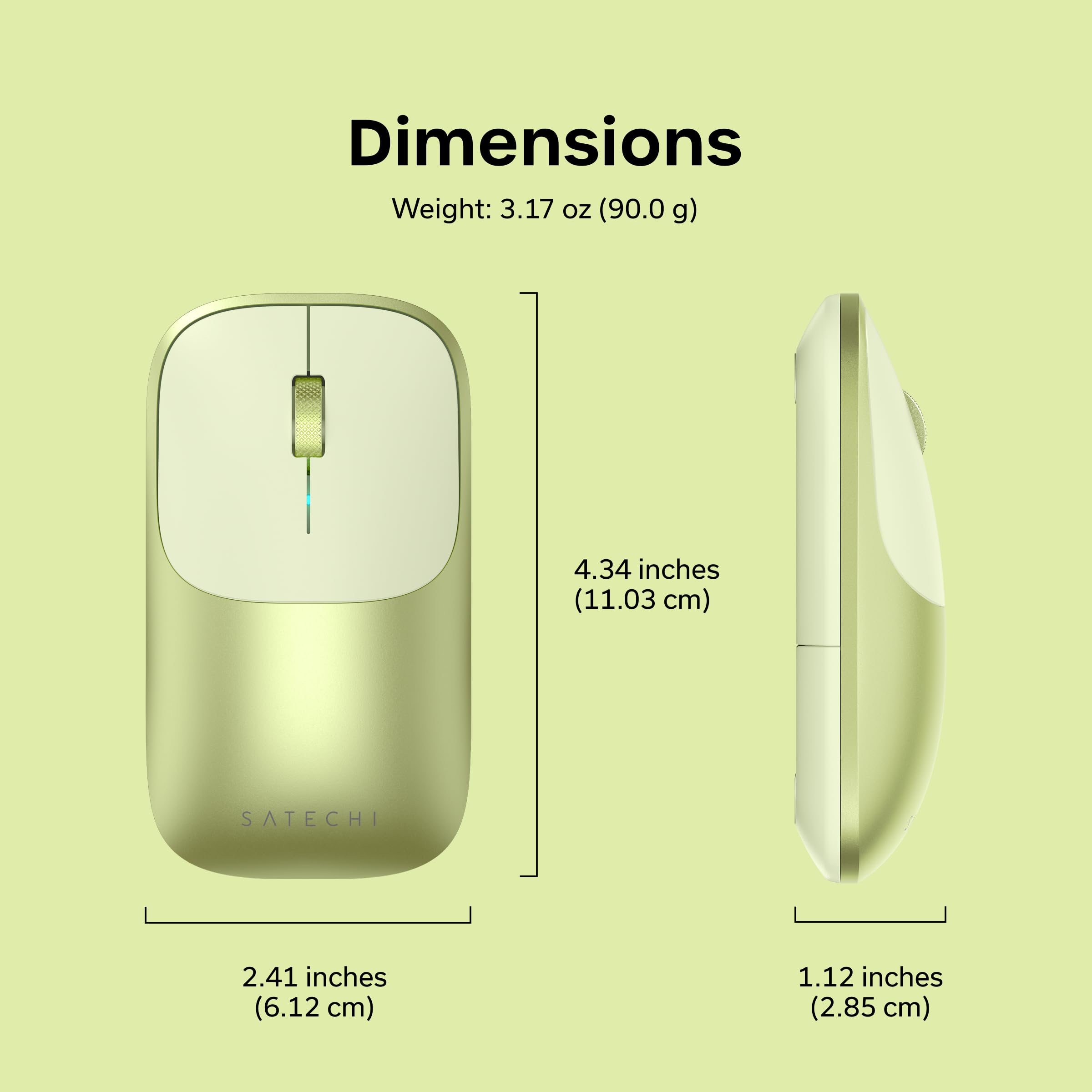 Satechi Bundle Mouse Wireless Slim EX e Hub USB-C OntheGo 5 in 1 (Giallo Agrume) Bundle