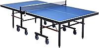 VEVOR Professional Foldable Ping Pong Table - 25mm MDF Top, Portable Indoor Table Tennis with Wheels, Quick Net & 10-Min Assembly