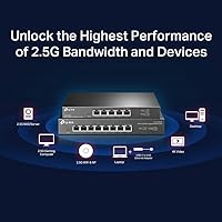 Vista 5 de TP-Link TL-SG105-M2 - Interruptor de red no administrado Multi-Gigabit de 5 puertos, divisor Ethernet, ancho de banda de 2.5G, plug & play