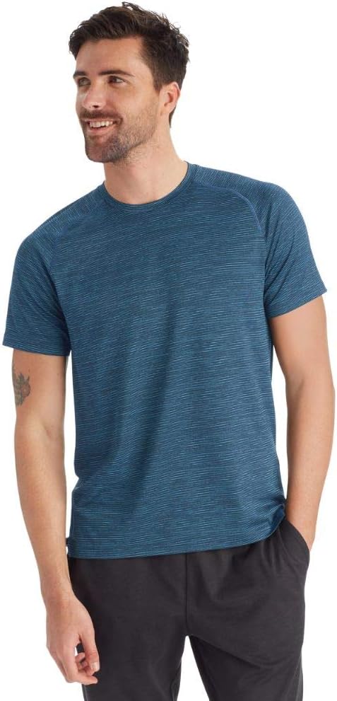 C9 Champion Men's Elevated Training Tee, Jetson Blue/Teal Paradise, L