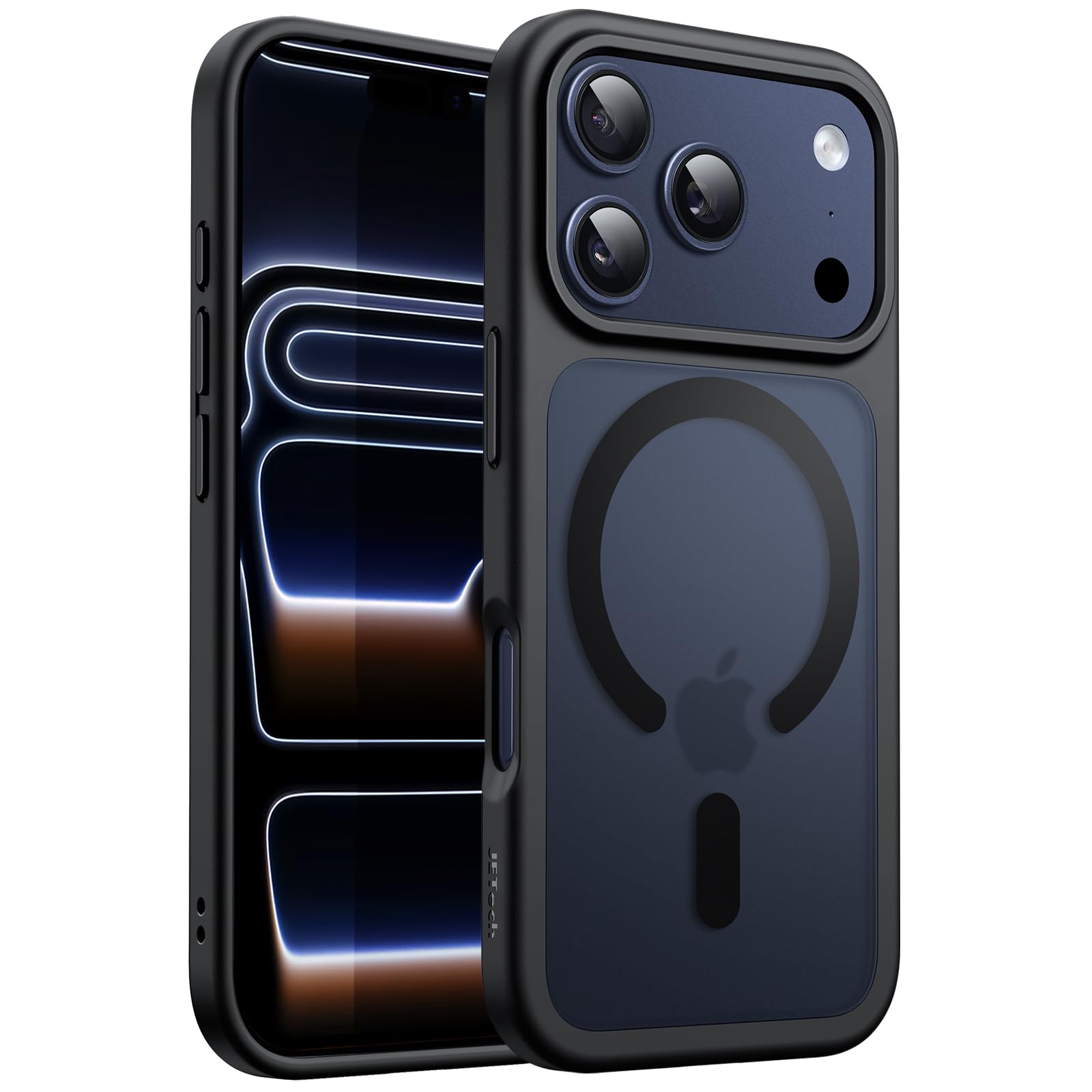 JETech Capa Fosca Magnética para iPhone 17 Pro Max, Preto