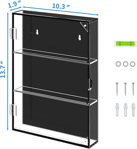Miniatura 9 de NIUBEE Estuche acrílico para tarjetas de béisbol, marco de exhibición de tarjetas deportivas con protección UV, vista clara, vitrina de tarjetas