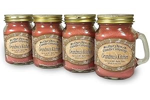 Our Own Candle Company's Grandma's Kitchen Scented Mini Mason Jar Candles, Pack of 4
