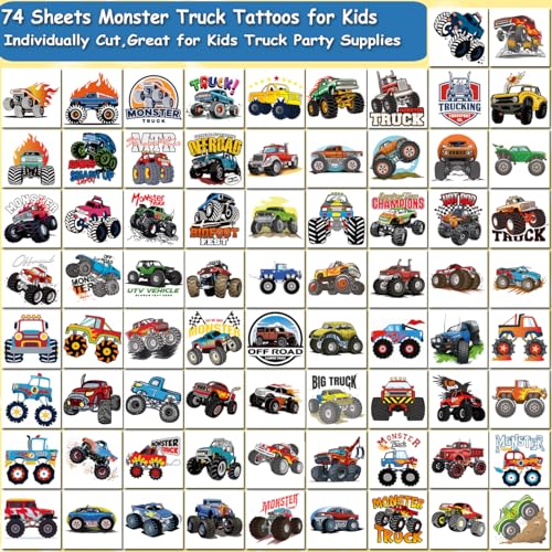 Charlent CLT083 Monster Truck Temporary Tattoos thumb #1