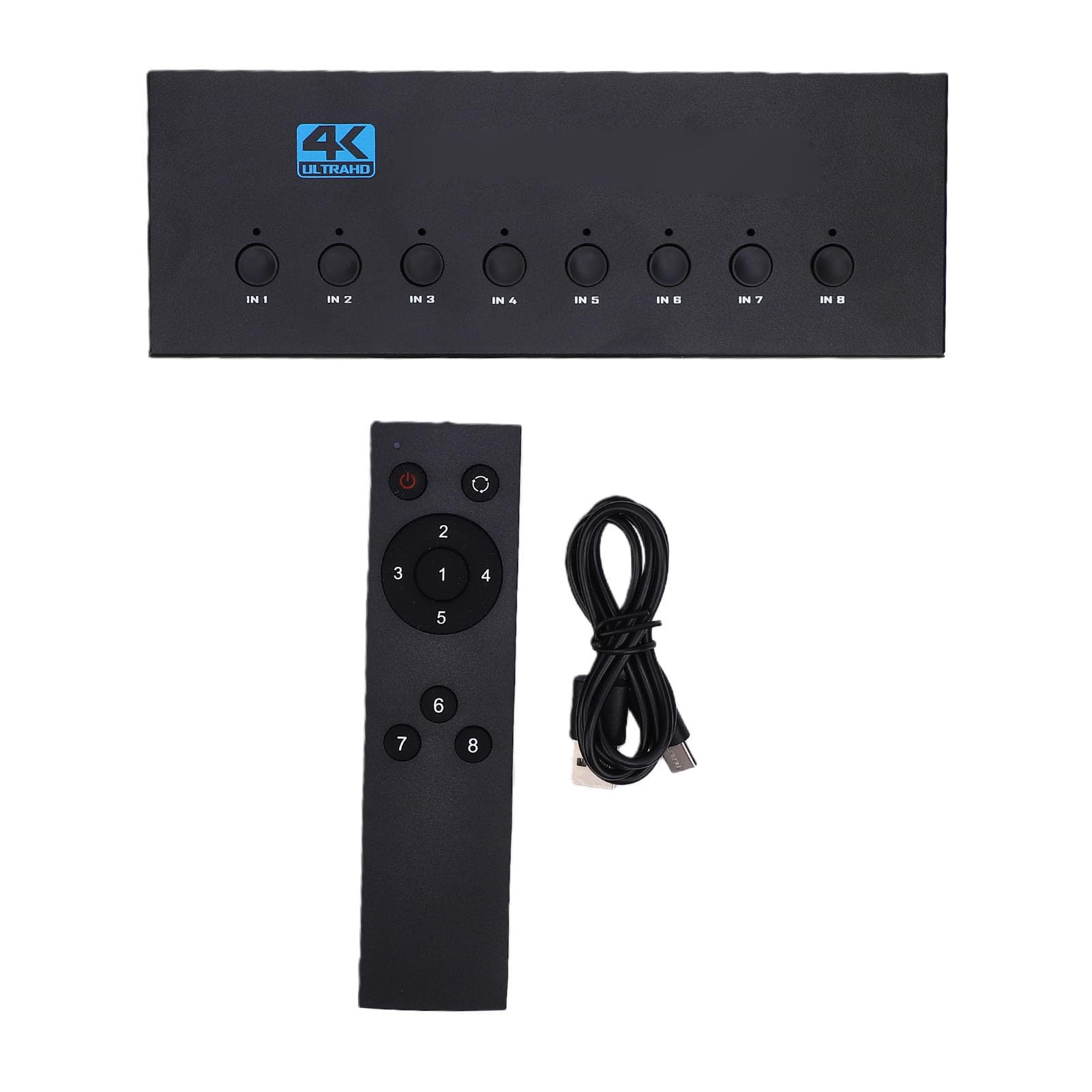 ASHATA Splitter HDMI 1 Ingresso 8 Uscite, Selettore Commutatore HDMI 1.4 8X1 con Telecomando, Duplicatore di Segnale HD 3D 4K 30Hz 1080P per PC Laptop, Plug and Play