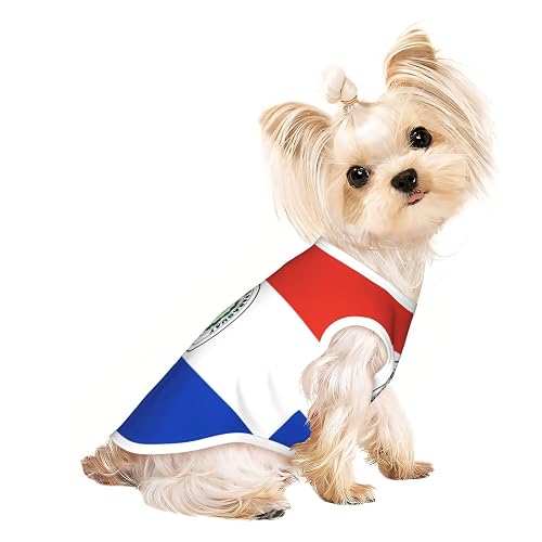 Ropa de perro con la bandera de Paraguay, camiseta para perros pequeños, niñas y niños. Suéter para mascotas