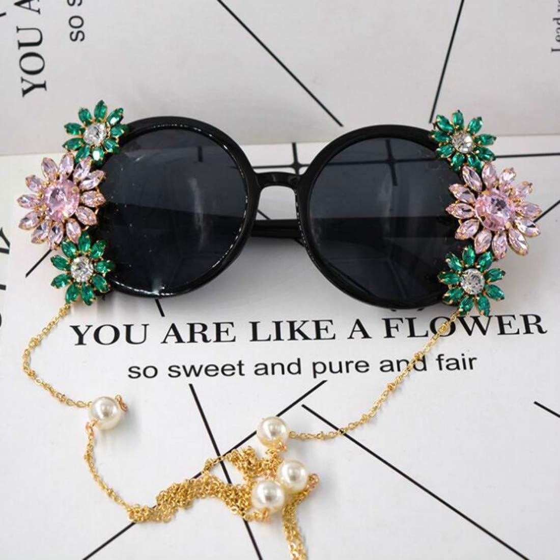 Colygamala Women's fashion retro tassel baroque pearl sunglasses beach eye glasses - Image 3