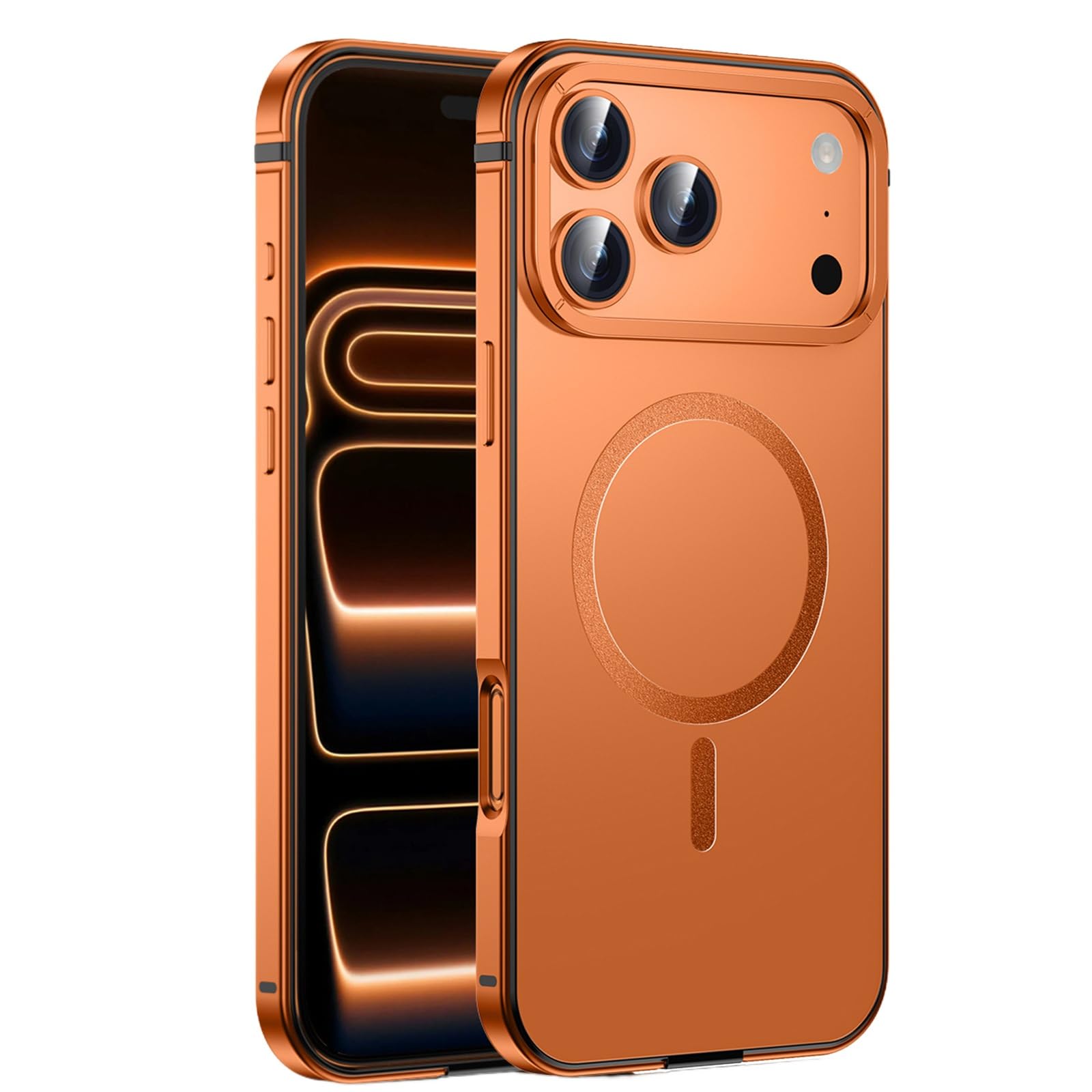 Protection iPhone 17 Pro Max antichoc coque orange mince MagSafe - 8